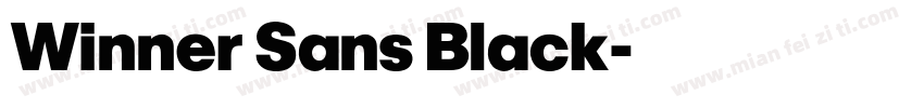 Winner Sans Black字体转换